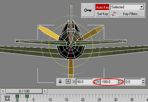 Анимация полета самолета A6M3 WW2 Plane Animation